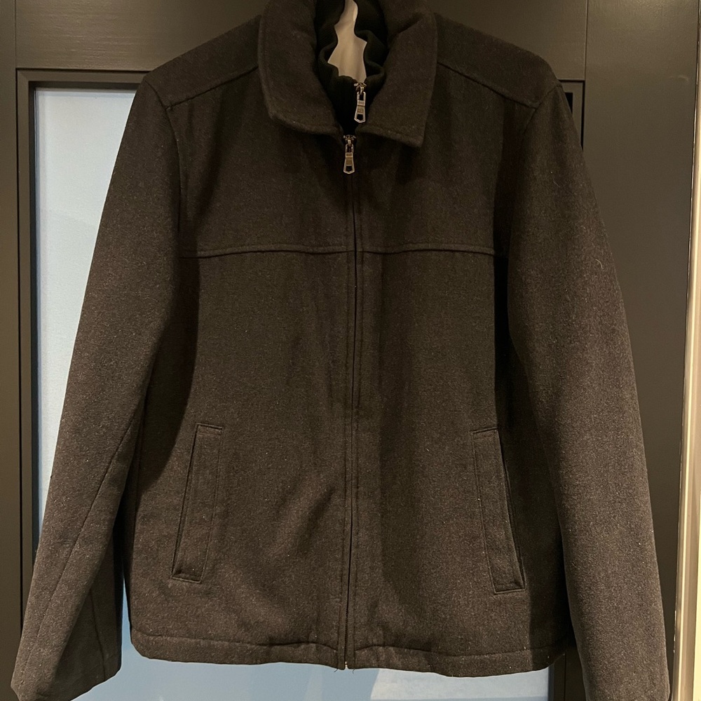 Tommy Hilfiger Double Zipper Men’s Medium Wool Coat